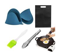 IBUGER Korean Barbecue Grill | Flat Griddle Pan for Stove top Barbecue Plate,Coated Round Non-Stick Uniform Heat Conduction Outdoor Stoves, Kitchen Stove, Electric Cooktop