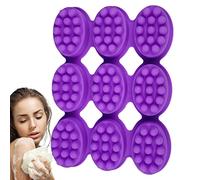 IBUGER Silicone Massage Soap Mold - Handmade Nonstick Scrub Brush for Hair - Easy to Demold Molds for Thick Long Hair, Dishwasher Safe Supplies for Cake Chocolate Candle
