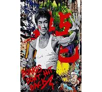 IBUKHSDGYIFH Abstract Bruce Lee Nunchaku Graffiti Street Art Poster And Prints Kung Fu Superstar Canvas Wall Painting Picture For Living Room Unframed-30x45cm