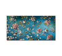 IBUKHSDGYIFH Classical Wall Art Decor Flowers and Birds Canvas Painting Posters and Prints Pictures for Living Room Home Decor Unframed-30x60cm