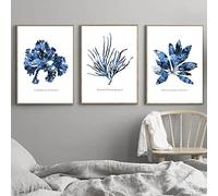 IBUKHSDGYIFH Coral Seaweed Algae Leaves Marine Plants Wall Art Canvas Painting Nordic Posters And Prints Wall Pictures For Living Room Decor Unframed-30X40cmx3