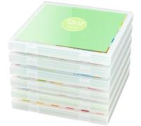 iBune 6 Pack Slim Project Case - 12x12 Paper Storage Box, Portable, Size 12.4 x 12.8 x 1.1 in