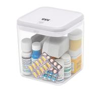 iBune Medication Lock Box, Small Lock Box, Childproof Medicine Lockbox, Lockable Storage Box for Pill Organizer/Medicine Safe/Phone/Refrigerator/Personal Items/Dorm, white