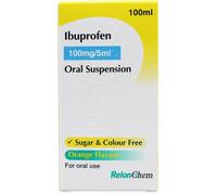Ibuprofen 100mg/5ml Oral Suspension Sugar-Free Orange Flavour
