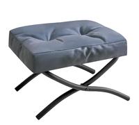 IBUYKE 11.8” H Folding Footrest Stool, Rectangle Small Foot Stool Accent Ottoman for Lazy Chair, Modern Portable Ottoman Foot Rest for Living Room Bedroom Couch, Blue WBD020BU