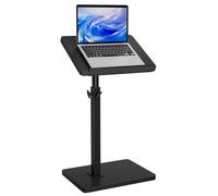 IBUYKE C Shaped Side Table, 360° Swivel/Height Adjustable/Flip, End Table for Small Spaces, with Phone & Tablet Fall-proof baffle, Modern Small Tables for Sofa/Bed, Black TVT004B