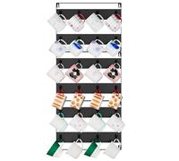 IBUYKE Mug Racks for Wall,Set of 3, 24-Hook Large Coffee Mug Holder Wall Mounted, Rustic Wood Coffee Mug Rack Display Organizer for Kitchen, Home,Bar, Coffee Station,Black TBJ005B-3