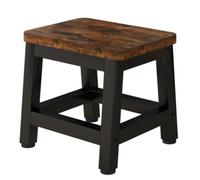 IBUYKE Small Step Stool for Adults Kids, Wooden Bedside Step Stool for High Beds, Non-Slip Mini Stepping Foot Stool with 330 Lbs Capacity for Bedroom Livingroom Bathroom Kitchen, Rustic Brown TBD003H
