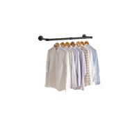 IBUYKE Wall Mounted Clothes Rail, 94cm Industrial Pipe Clothes Bar Rack, Heavy Duty Retro Wall Tidy Rail, Pipe Display Rails for Home Shops,