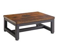 IBUYKE Wooden Step Stool for Adults and Kids - Heavy Duty With 500 Lbs Capacity, Non-Slip for High Beds, Bedroom, Livingroom, Bathroom, Kitchen - Rustic Brown TBD001H