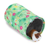 IBWell Cute Floral Guinea Pig Hideout Tunnel Bunny Tunnel Guinea Pig Tunnels and Tubes Hamster Tunnel Soft Tunnel