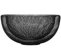 IBWell Metal Wire Woven Fruit Storage Bowl Basket for Kitchen, Large Black Mesh Fruit Stand, for Apple, Pineapple, Banana, Orange, Lemon, Pear, Strawberry, Watermelon (Black, Large)