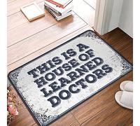 IBWNBBUSN Decor For Man Cave This Is A House Of Learned Doctors Mat | Fall Decor Outdoor Rustic Bathroom Rugs Restroom Decor Man Cave Accessories(65X90CM)