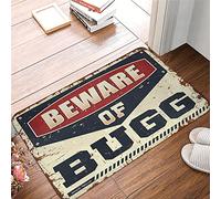 IBWNBBUSN Men Cave Decor Beware Of Bugg Rug | Farmhouse Bathroom Mats Outside Fall Decor Bath Rugs For Bathroom Non Slip Funny Stuff(65X90CM)