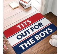 IBWNBBUSN Outside Rugs For Front Door Tits Out For The Boys Mat | Room Stuff Personalized Welcome Mat Door Mats For Home Entrance Indoor Retro Decor(50X80CM)