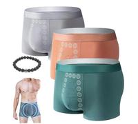 IBXCZEWDW Men's Massage Magnetic Therapy Underwear, Soft Breathable Men Briefs Boxer Anti Chafing Underwear Underpants (3pc-03,XL (110-145LBS))
