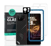 Ibywind 2 Pack Screen Protector For Asus ROG Phone 9 Pro 5G,9H Hardness Tempered Glass,With 1Pc Camera Lens Protector,1Pc Back Carbon Fiber Film,Easy to Install