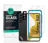 Ibywind 2 Pack Screen Protector For Samsung Galaxy S22(5G),9H Hardness Tempered Glass,With 1Pc Camera Lens Protector,Easy to Install