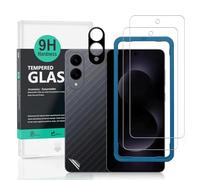 Ibywind 2 Pack Screen Protector For Samsung Galaxy S25 Edge 5G,9H Hardness Tempered Glass[Military-Grade Protection],With 1Pc Camera Lens Protector,1Pc Back Cover,[Anti-Scratch][Anti-Shatter]