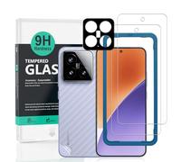 Ibywind 2 Pack Screen Protector For Xiaomi 15 5G,9H Hardness Tempered Glass,With 1Pc Camera Lens Protector,1Pc Back Carbon Fiber Film,Easy to Install