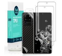 Ibywind 2 Pcs Screen Protector For Samsung Galaxy S20 Ultra,Flexible TPU Film,With 1Pc Camera Lens Protector,1Pc Back Film,Bubble Free,Easy To Install