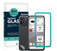 Ibywind for Nothing Phone (4b) 5G Screen Protector,2-Pack,9H Hardness Tempered Glass with Camera Lens Protector,Easy Installation Tool,Bubble-Free,Fingerprint Unlock,Anti-Shatter,Anti-Scratch