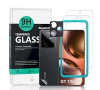 Ibywind For Realme GT 7/GT 7T 5G Screen Protector, 2 Pack 9H Hardness Tempered Glass[Military-Grade Protection],With 1Pc Camera Lens Protector, 1Pc Back Cover,[Anti-Scratch][Anti-Shatter]