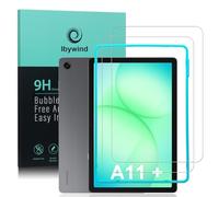Ibywind for Samsung Galaxy Tab A9+/A11+ Screen Protector,2-Pack,9H Hardness Tempered Glass with Easy Installation Tool,Bubble-Free,Fingerprint Unlock,Anti-Shatter,Anti-Scratch