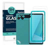 Ibywind for Sony Xperia 10 VII 5G Screen Protector,2-Pack,9H Hardness Tempered Glass with Camera Lens Protector,Easy Installation Tool,Bubble-Free,Fingerprint Unlock,Anti-Shatter,Anti-Scratch