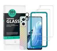 Ibywind Screen Protector For Oppo Reno8 Lite 5G 6.43"[2 Pack],9H Hardness Tempered Glass,With 1Pc Camera Lens Protector,Easy to Install