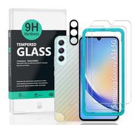 Ibywind Screen Protector For Samsung Galaxy A34 5G 6.6"[2 Pack],9H Hardness Tempered Glass,With 1Pc Camera Lens Protector,Easy to Install