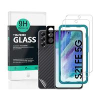 Ibywind Screen Protector For Samsung Galaxy S21 FE(5G/4G)[2 Pack],9H Hardness Tempered Glass,With 1Pc Camera Lens Protector,Easy to Install