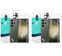 Ibywind Screen Protector For Samsung Galaxy S23 Ultra 5G 6.8",with 2Pcs Flexible TPU Film,1Pc Camera Lens Protector,1Pc Backing Carbon Fiber Film [Fingerprint Reader,Easy to install] (Pack of 2)