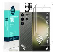 Ibywind Screen Protector For Samsung Galaxy S23 Ultra 5G 6.8",with 2Pcs Flexible TPU Film,1Pc Camera Lens Protector,1Pc Backing Carbon Fiber Film [Fingerprint Reader,Easy to install]