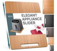Ibyx Elegant Sliding Tray for Your Coffee Maker & Heavy Kitchen Appliances - Sturdy, Slides Easily from Under The Cabinet (Natural, 12”W x 16”D)