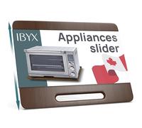 Ibyx Elegant Sliding Tray for Your Coffee Maker & Heavy Kitchen Appliances - Sturdy, Slides Easily from Under The Cabinet (Brown, 21" W x 15" D)