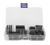 IC Chip Socket Assortment Kit, 66 Pieces, 2.54mm DIP Integrated Circuit Components, 6-28 Pin
