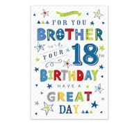 IC&G 18th Birthday Card for Brother - Age 18 - Milestone Premium Greeting Card with Envelope - Eco-Friendly & Recyclable