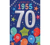 IC&G 70th Birthday Card - Born in 1955 - A Year to Remember - Men's Birthday Card with Stars Design and Special Finishes