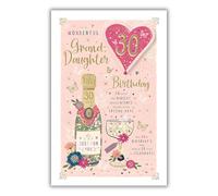 IC&G 30th Birthday Card for Granddaughter, Floral Design