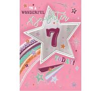 IC&G 7th Birthday Card for a Wonderful Daughter, Shooting Star Design