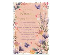 IC&G Birthday Card for a Lovely Nanny, Floral Design, Heartfelt Verse