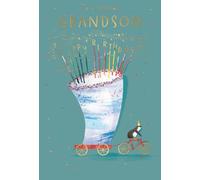 IC&G Birthday Card for a Special Grandson, Funny Penguin & Cake Design