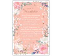 IC&G Birthday Card for Daughter - Artistic Floral Design & Sentimental Verse - Premium Embossed Foil Finish - Happy Birthday Greeting Card with Envelope