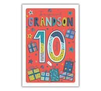 For A Special Grandson on your 10th Birthday Card - 7820 CG