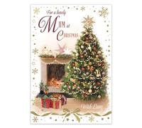 IC&G Christmas Card for a Lovely Mum, Cosy Christmas Tree Design