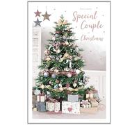IC&G Christmas Card for a Special Couple - Festive Tree & Presents - Premium Special Christmas Greeting Card with Envelope