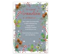 IC&G Christmas Card for a Special Grandson, Festive Design