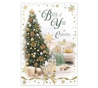 IC&G Christmas Card for Both of You, Dog in Festive Home Design
