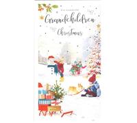 IC&G Christmas Card for Grandchildren, Winter Scene Design, 12 x 22 cm